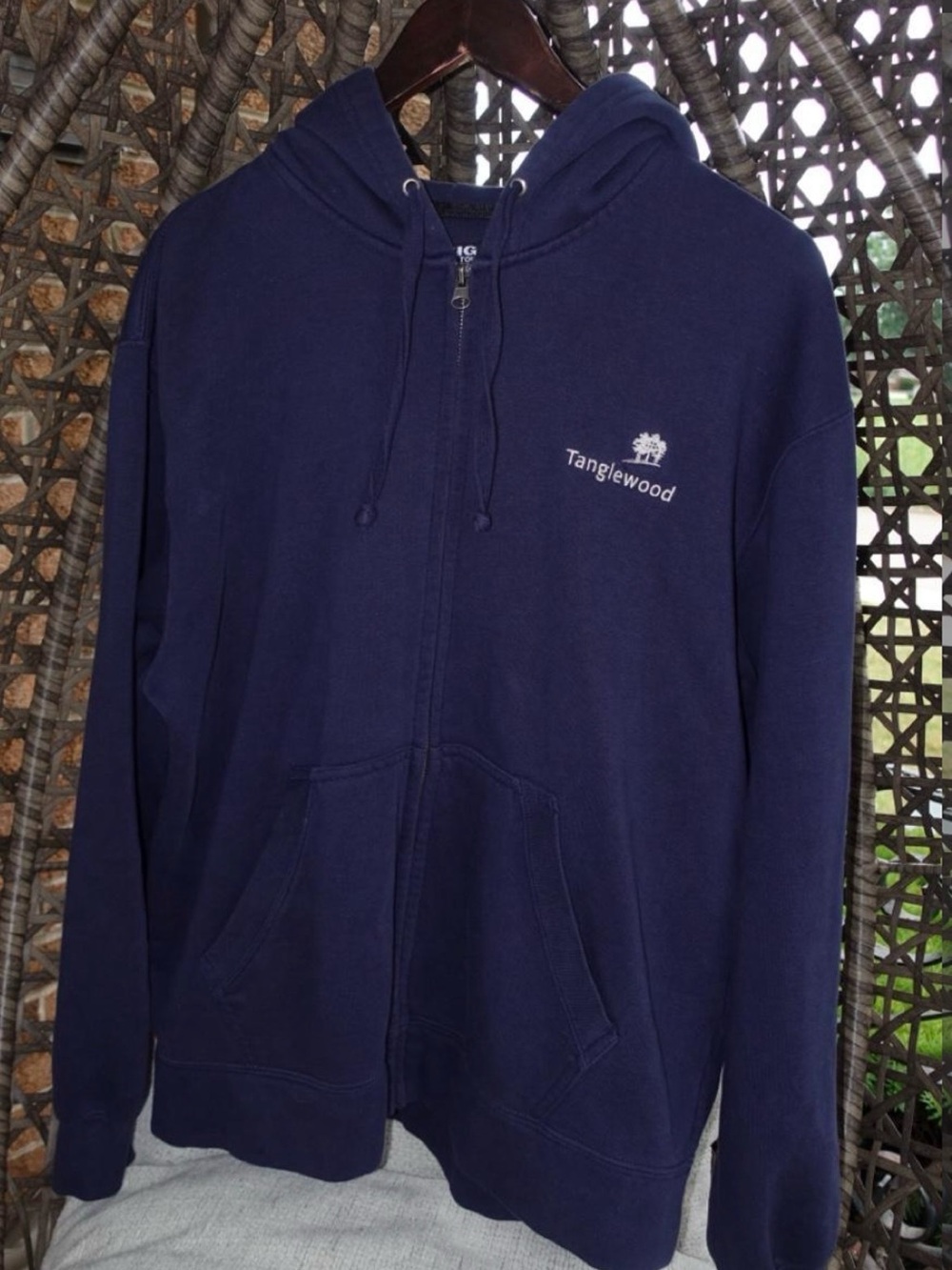 Navy Zip-Up Hoodie Sweater